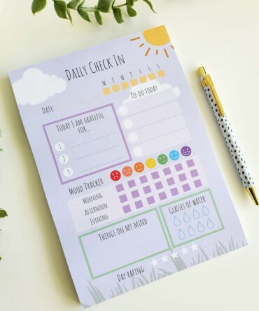 Happy Sky Daily Check In Notepad