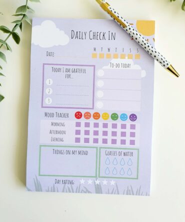 Happy Sky Daily Check In Notepad