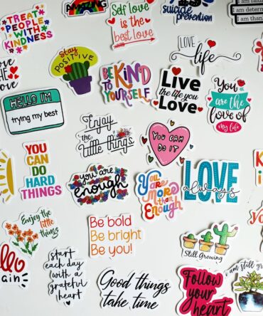 Mental health sticker selection